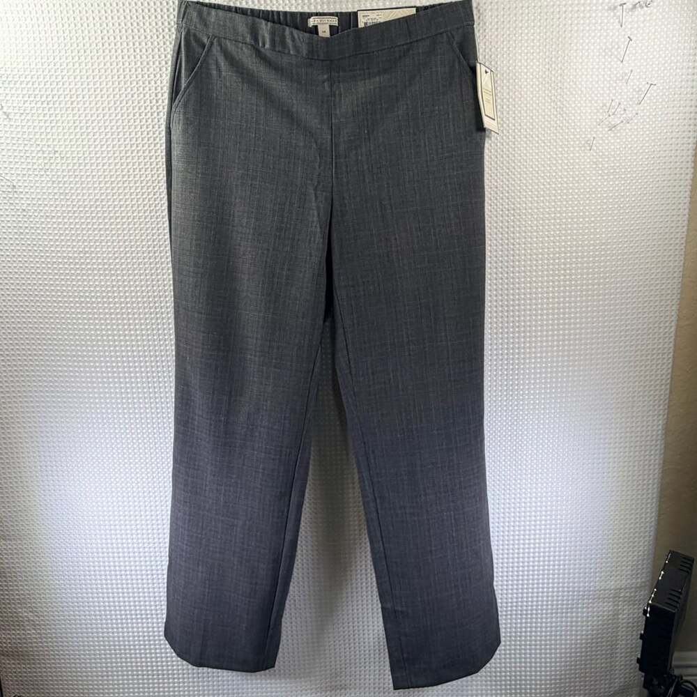 Ana Buchman Slimming Solution Gray Plaid Pull-On Pants Size 14